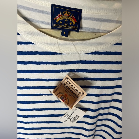 Pusser’s blue/white stripe sailor motif dress with rope tie - Picture 3 of 4